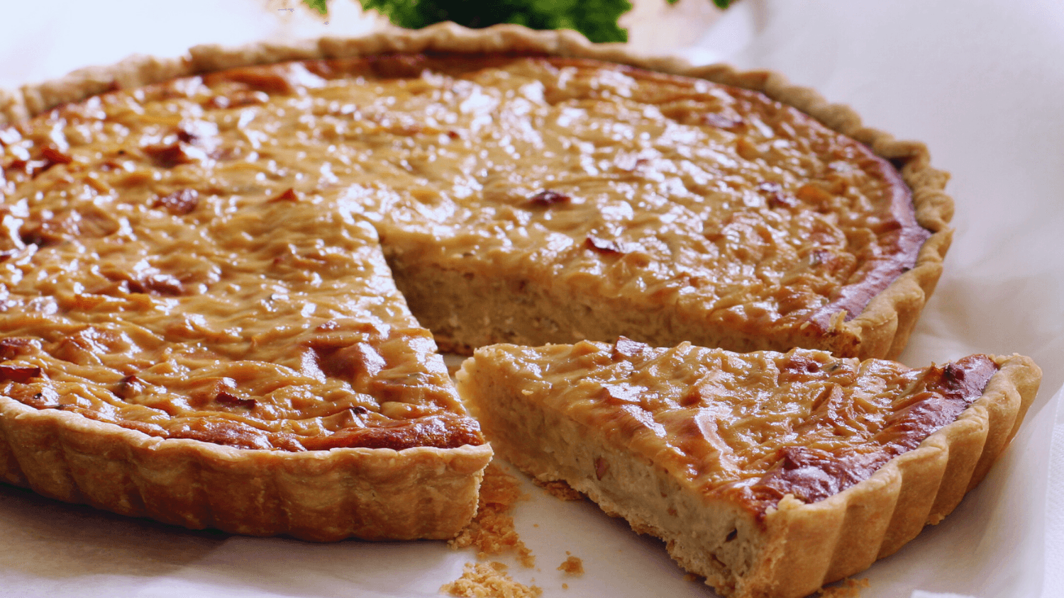 Quiche de cabola caramelizada